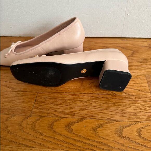 Zara Leather Block‑Heel Ballerina Flats with Bow – Size 6– NWOT - Picture 4 of 6